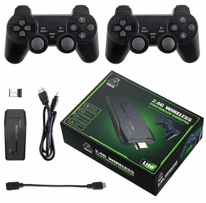 Game stick lite как подключить к телевизору Портативная беспроводная игровая приставка Game Stick Lite 10000 - купить с дост