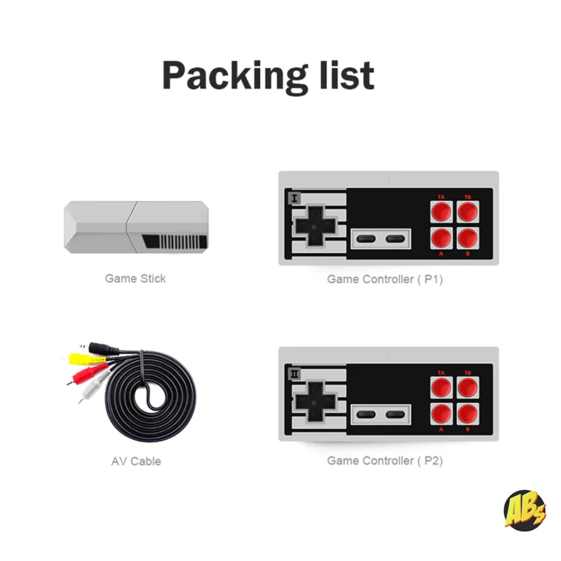 Game stick подключение к телевизору Игровая приставка портативная с двумя джойстиками 568 классических игр для AV вх