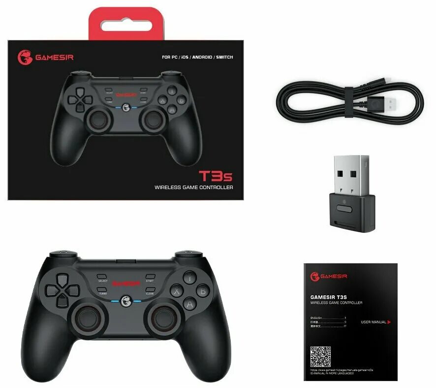 Gamesir t3s как подключить к пк Геймпад для смартфона GameSir T3s черный - купить в интернет-магазине по низкой 