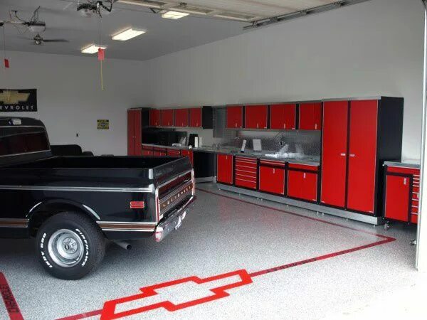 Garage красная ул 78 фото 90 Garage Flooring Ideas For Men - Paint, Tiles And Epoxy Coatings Garage floor 