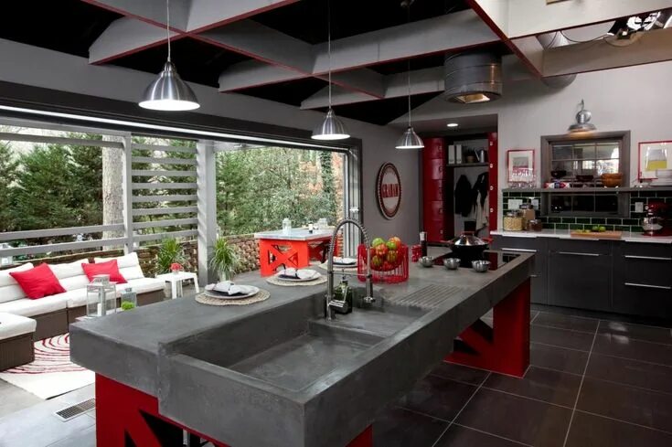 Garagekitchen 2б микрорайон северный фото #Garage Garage Remodeling in 2019 Converted garage, Cool house designs, Garage r