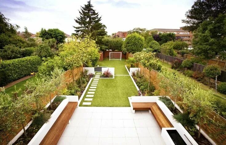 Garden group ландшафтный дизайн 39 Excellent Modern Garden Design Ideas - Homiku.com Narrow garden, Family garde