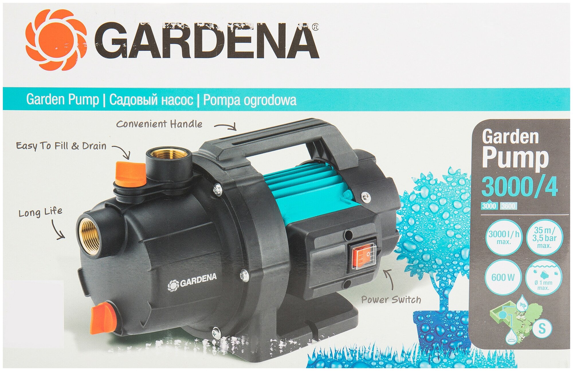 Gardena 3000 4 подключение Насос садовый Gardena Classic 3000 л/час - купить по выгодной цене на Яндекс Мар