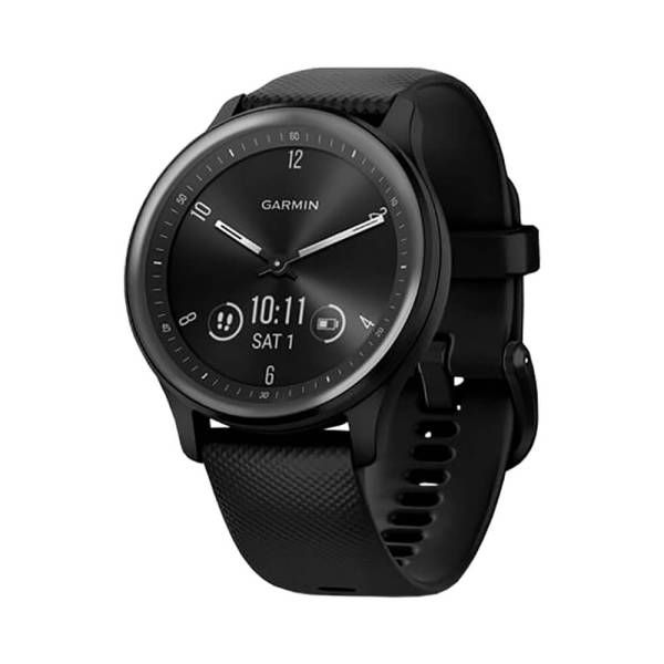 Garmin часы фото Часы Garmin Vivomove Sport черный серый безель с силиконовым ремешком купить в и