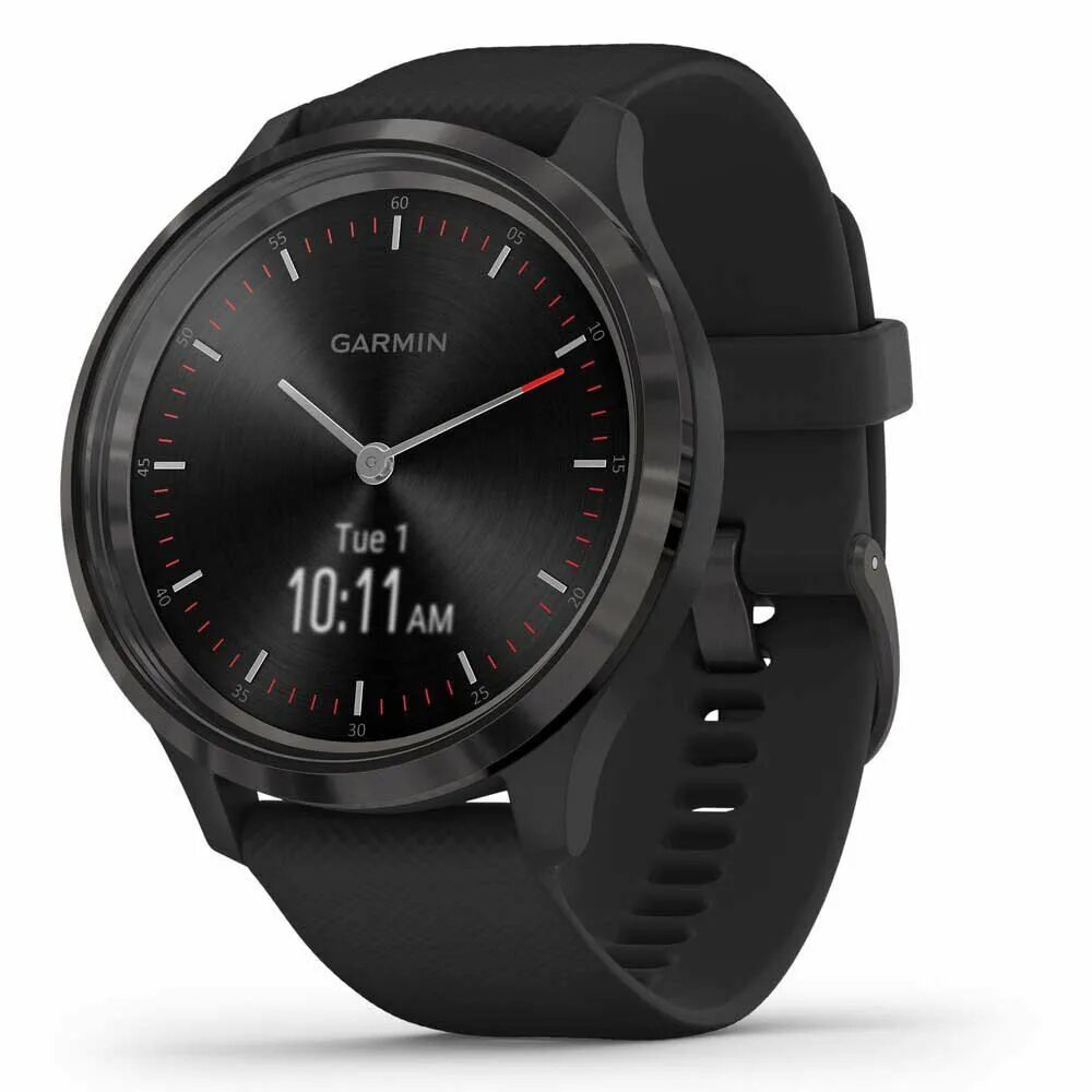 Garmin часы фото Смарт-часы Garmin vivomove 3 черные с черным силиконовым ремешком, цена в Красно