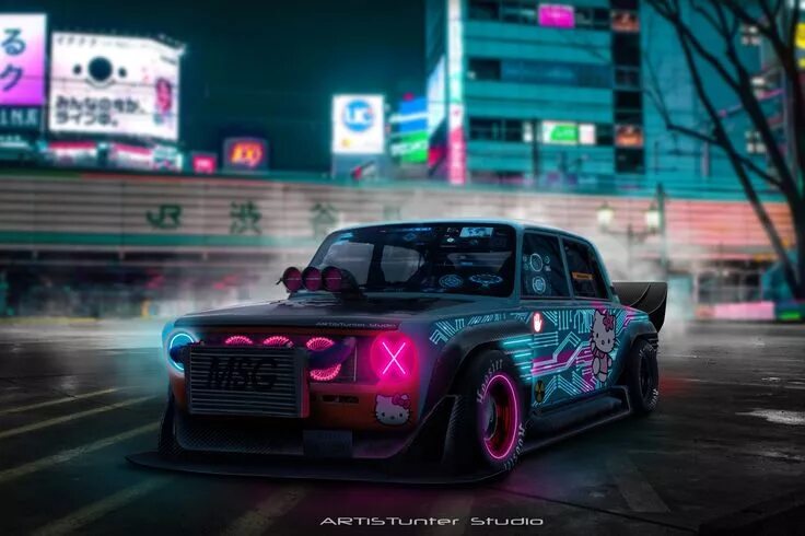 Gayazov ваз тюнинг игры Futuristic Cyberpunk Car Design