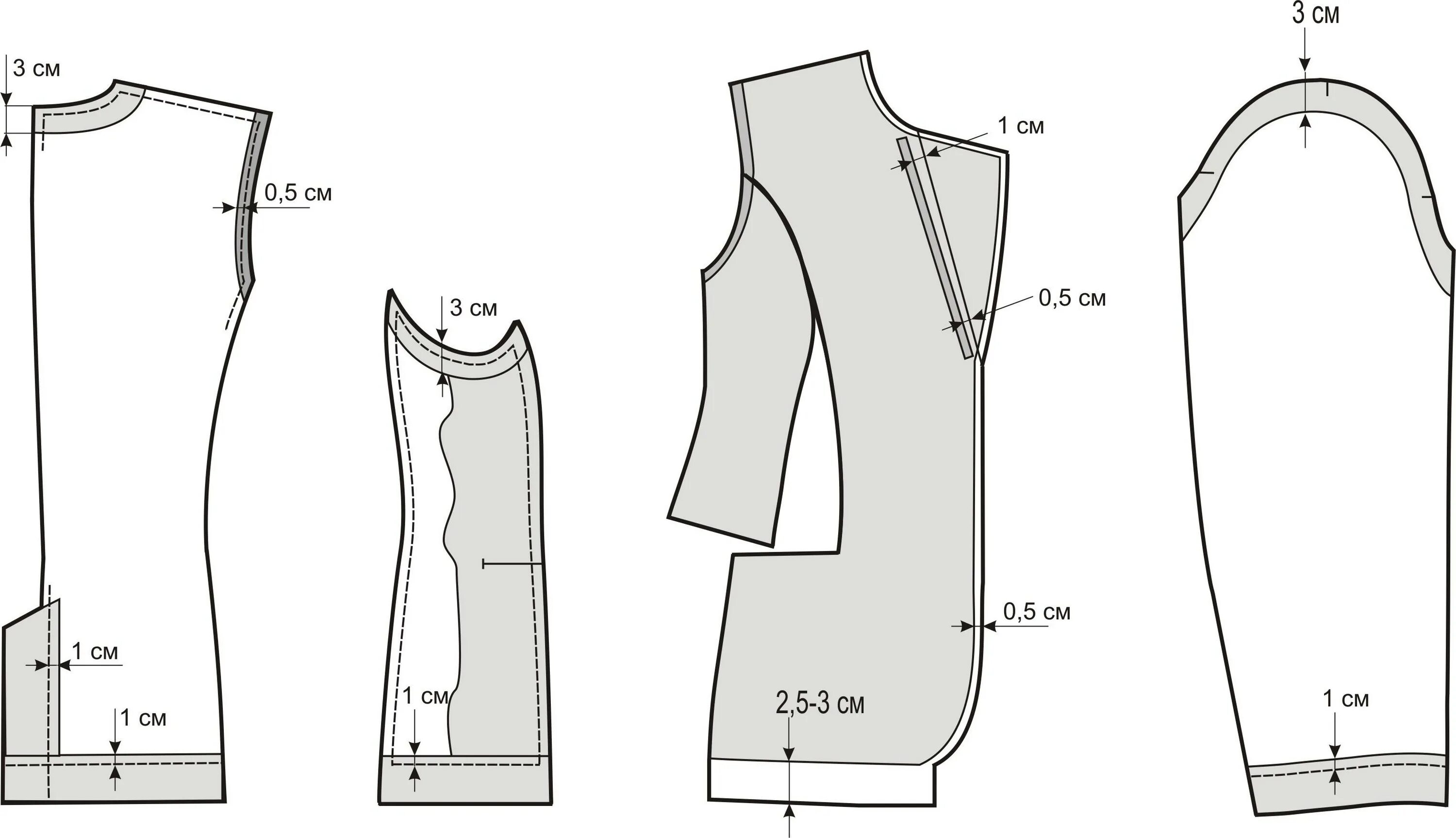 Gd lekal выкройки скачать Места расположения обязательных надсечек в лекалах для изделий с втачным рукавом