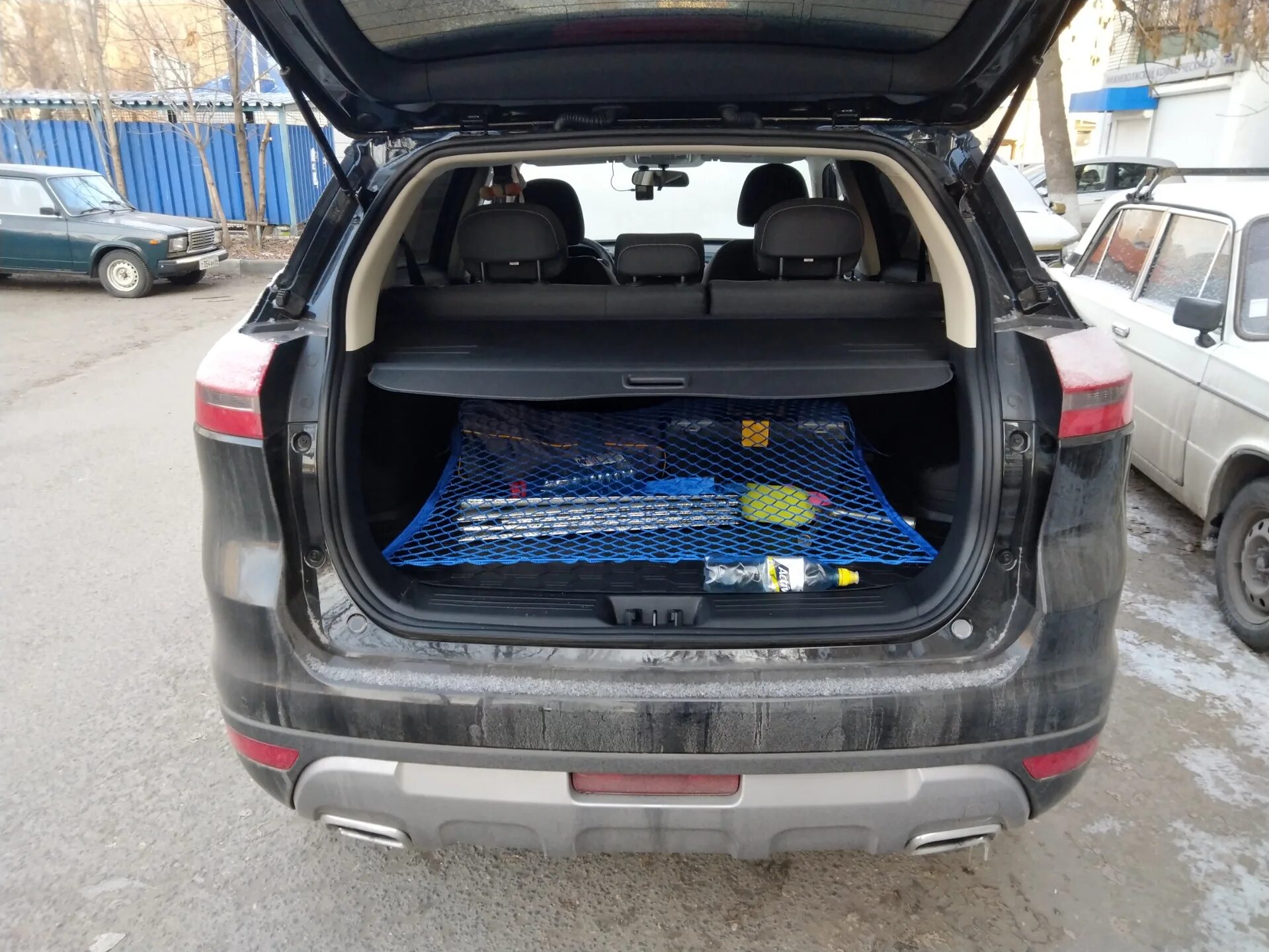 Geely atlas pro фото багажника Сетка в багажник Джили Атлас полезный аксессуар. - Geely Atlas (1G), 2,4 л, 2020