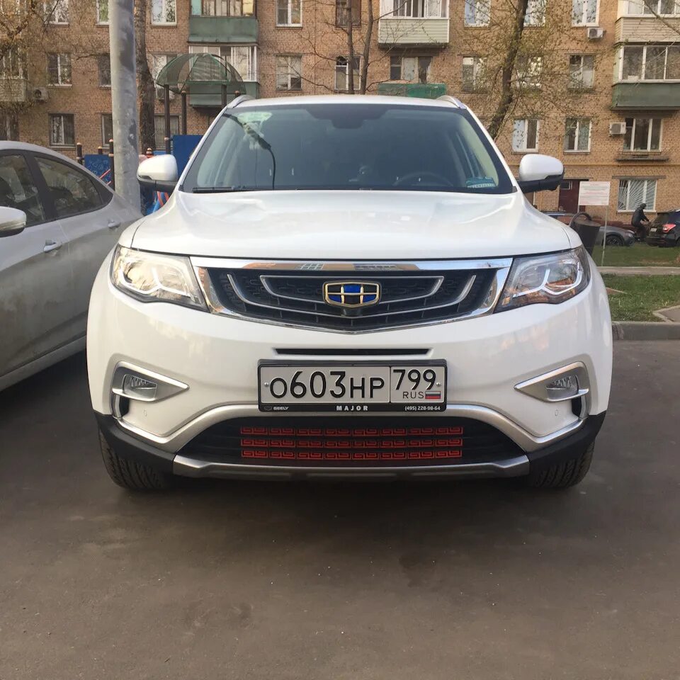 Geely atlas pro решетка радиатора тюнинг Решетка радиатора стилизованная - Geely Atlas (1G), 1,8 л, 2019 года стайлинг DR