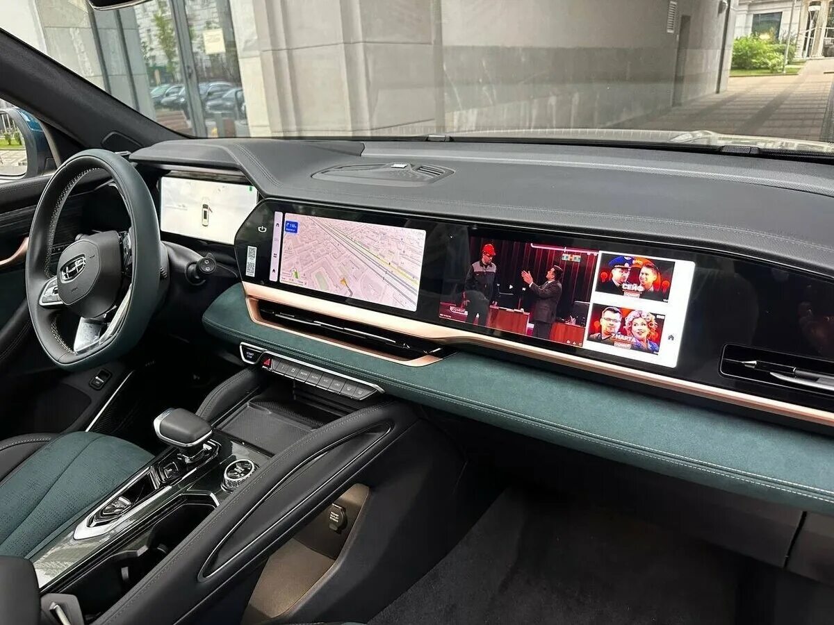 Geely monjaro 2024 интерьер Купить б/у Geely Monjaro 2021-2024 2.0 AT (238 л.с.) 4WD бензин автомат в Москве