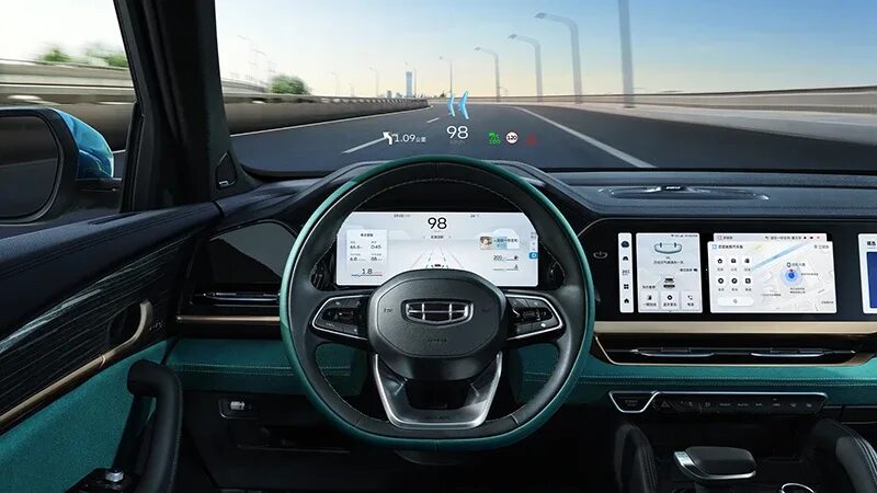 Geely monjaro 2024 интерьер Geely Xingyue Cars Four Wheel Drive Led Electric Metal L Brand New Leather Turbo