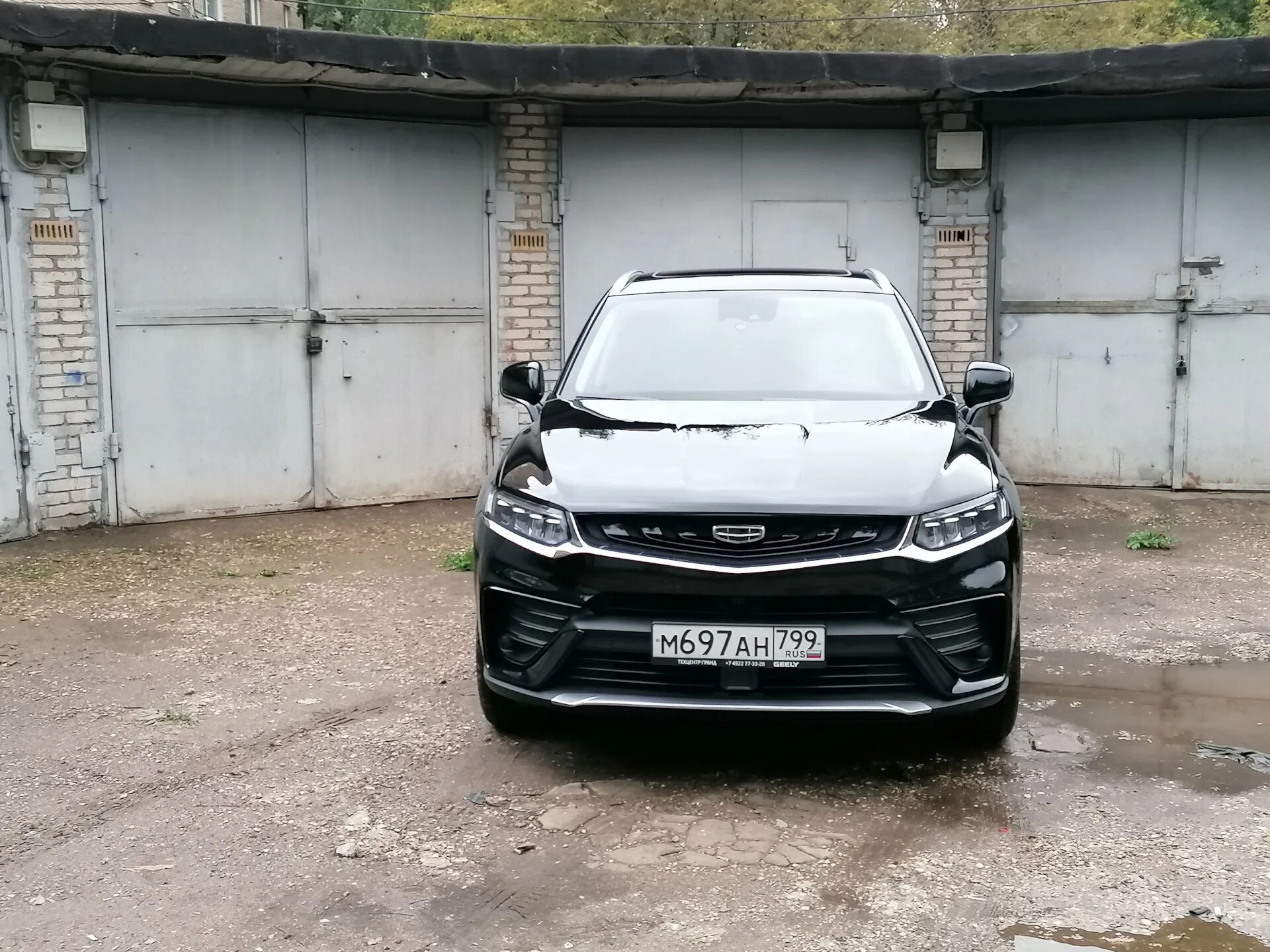 Geely tugella тюнинг фар Джили тугела черная антихром - BestChehol.ru