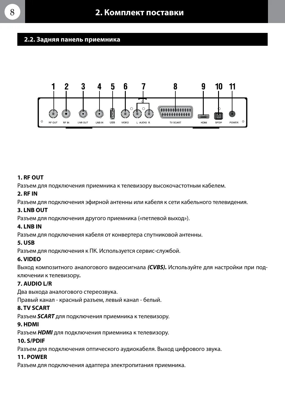 General satellite приставка как подключить Инструкция по эксплуатации GENERAL SATELLITE GS8302 Страница 8 / 40