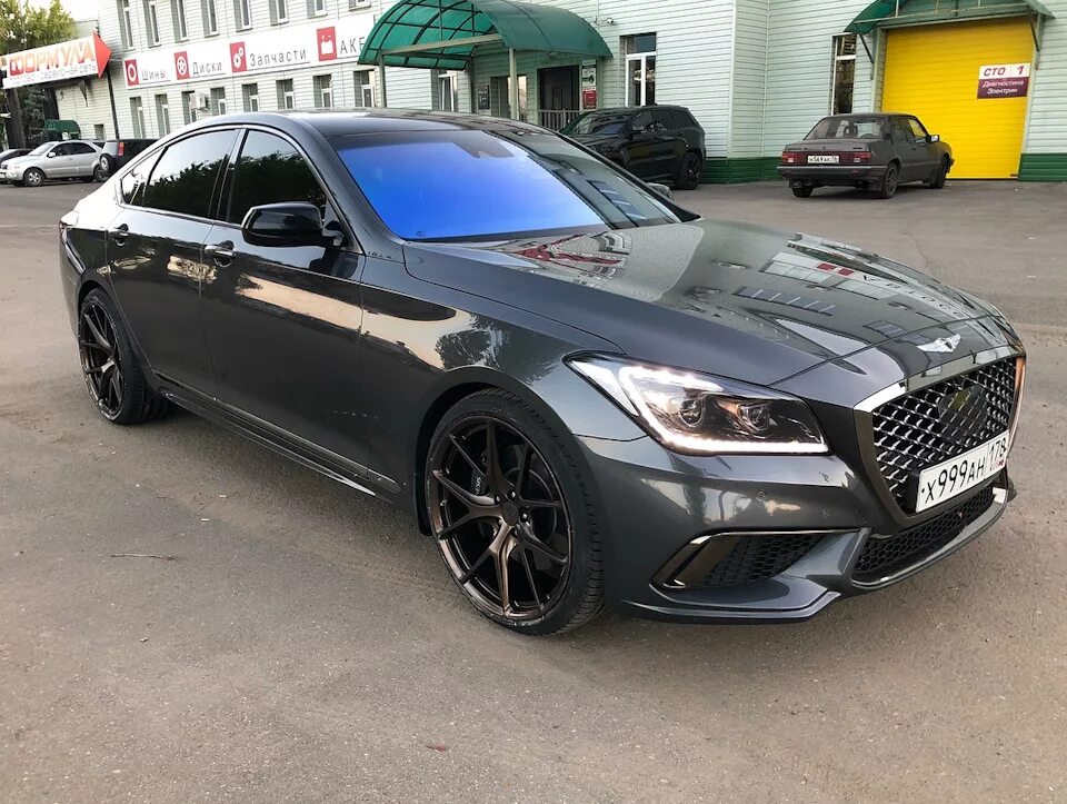 Genesis g80 тюнинг фото HRE P101 R21 Satin Bronze, Ковка на Genesis G80 Sport - Hyundai Genesis (2G), 3 