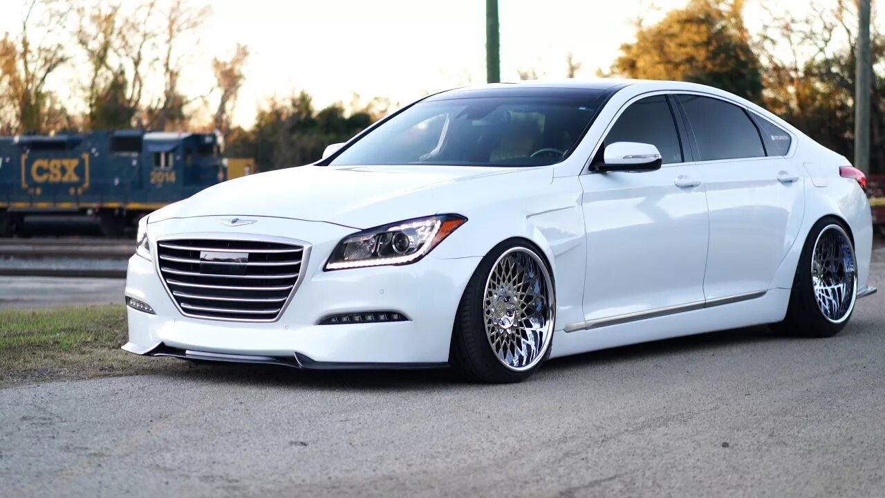Genesis g80 тюнинг фото VIP Genesis bagged G80 Widebody 4K - YouTube