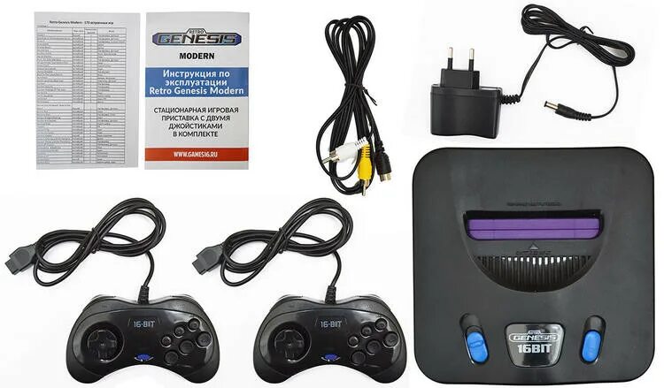 Genesis приставка игровая как подключить Игровая приставка Sega Modern + 170 игр + 2 джойстика
