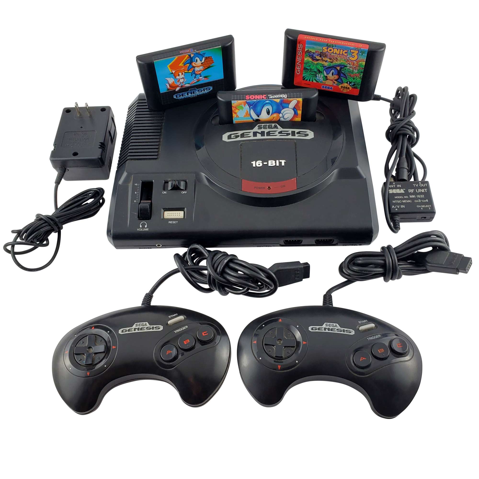 Genesis приставка игровая как подключить Sega Genesis Console Bundle: Sonic the Hedgehog 1, 2 & 3 - Retro vGames