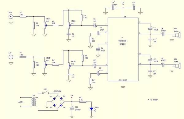 Genius схема усилителя Ответы Mail.ru: помогите с усилителем. у меня завалялась микруха ka2206n дайте с