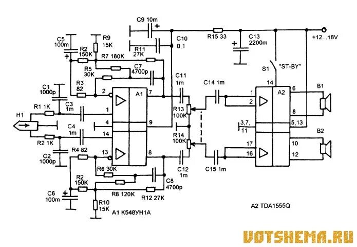 Genius схема усилителя Схема автомобильного усилителя " Вот схема! - Электронные схемы