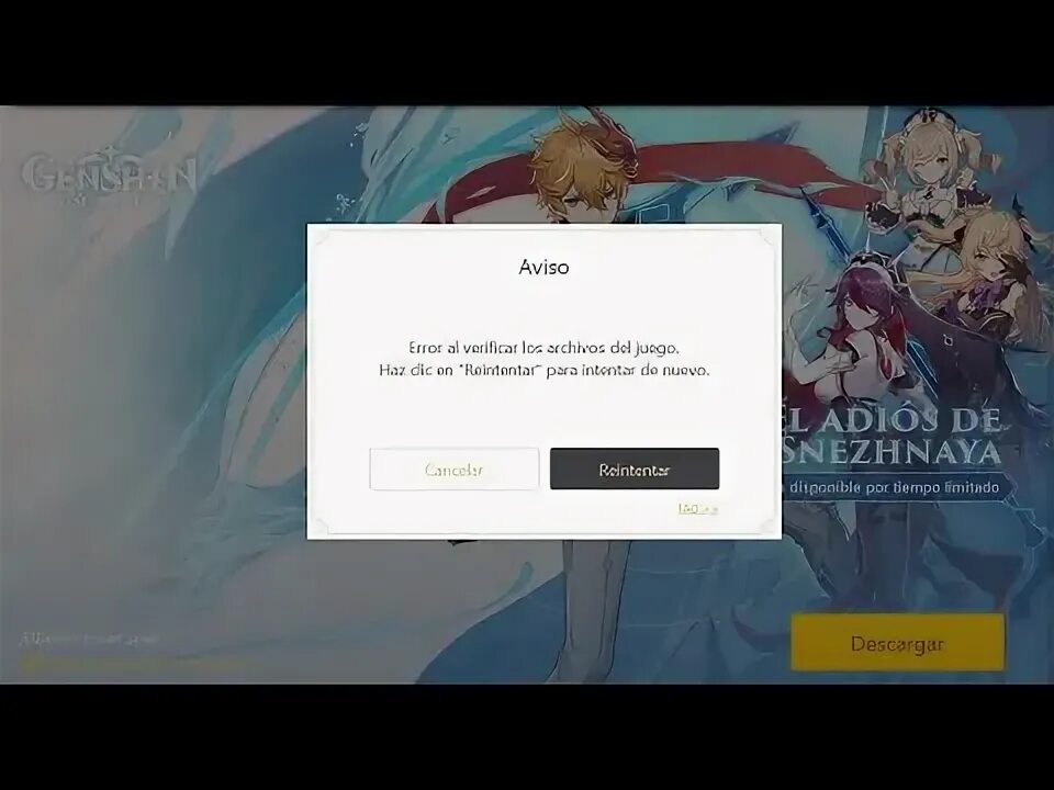 Genshin impact ошибка подключения к серверу Error al verificar los archivos del juego - Genshin Impact 1.5 - Actualizado - Y