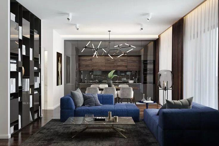 Geometrium дизайн интерьеров Tatlin Premium Dark Glow 128 кв.м. - Дизайн студия интерьера Geometrium Contempo