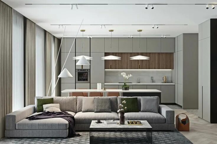 Geometrium современный дизайн интерьера Квартира для спецпроекта от РБК и Экспостроя на Нахимовском - Дизайн студия инте