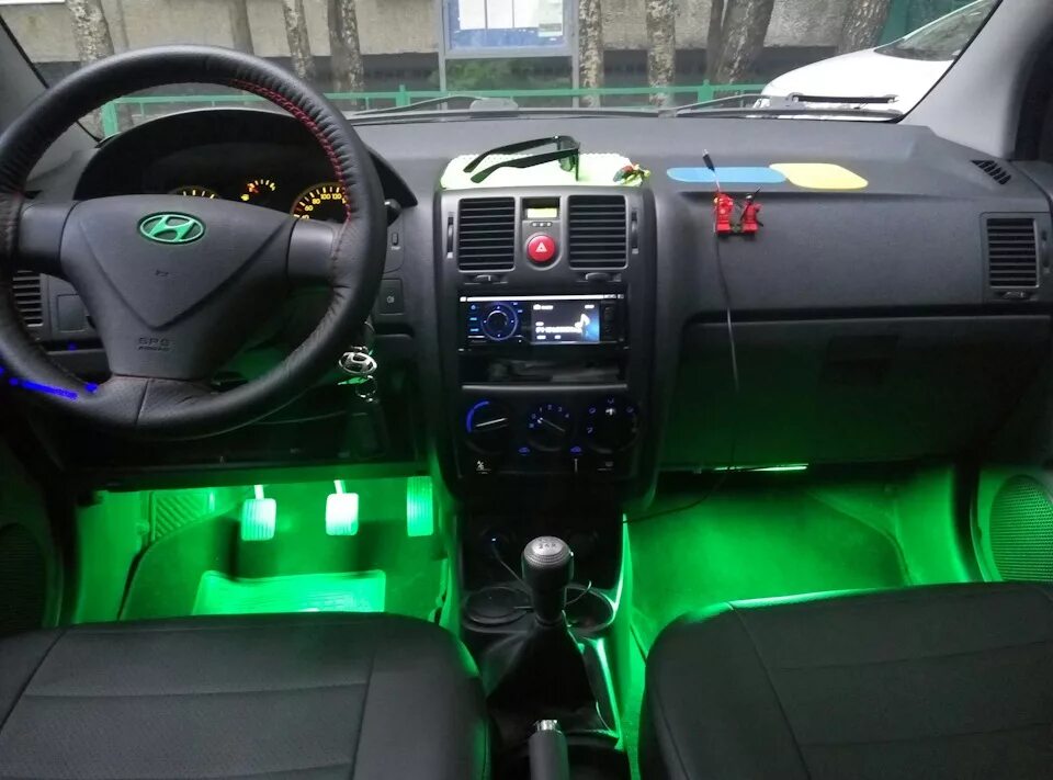 Getz тюнинг салона Подсветка - Hyundai Getz, 2007 года тюнинг DRIVE2