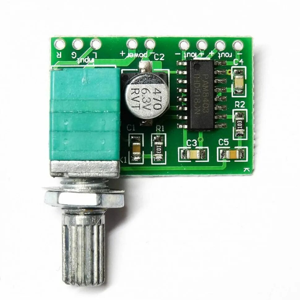 Gf1002 усилитель схема подключения GF1002 модуль УНЧ класса D на базе м/с PAM8403 с регулятором (2*3Ватт, 2.5-5В)