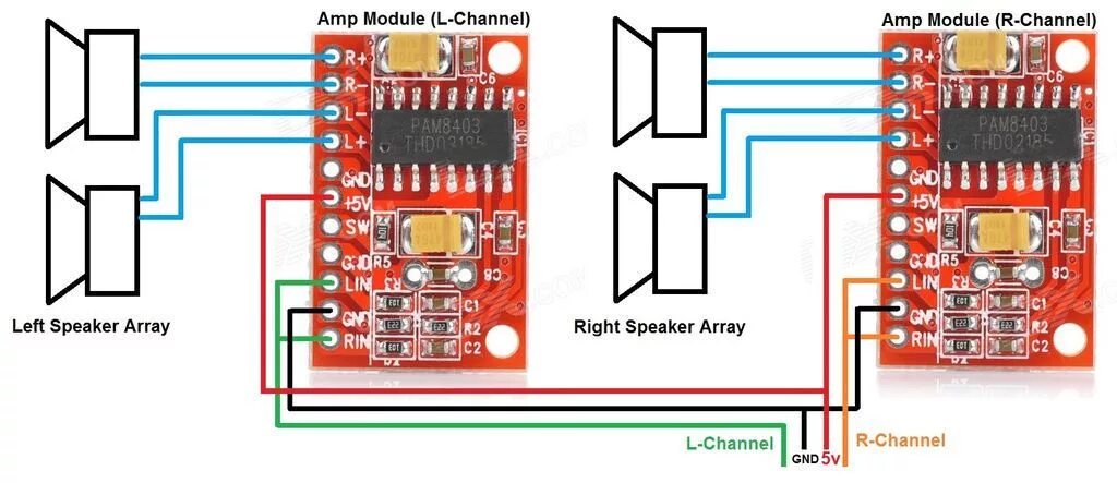 Gf1002 усилитель схема подключения Купить недорого Модуль УНЧ 2х3 Вт PAM8403 в интернет магазине Arduino-kit.ru