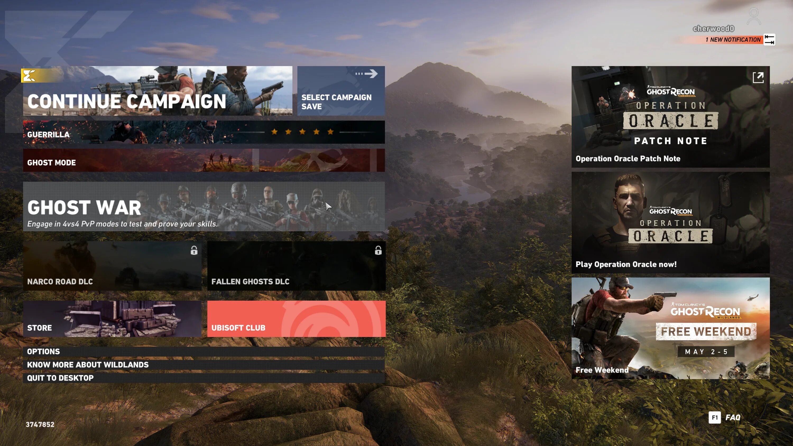 Ghost recon wildlands ошибка подключения пробная версия Main menu - Tom Clancy’s Ghost Recon: Wildlands Interface In Game