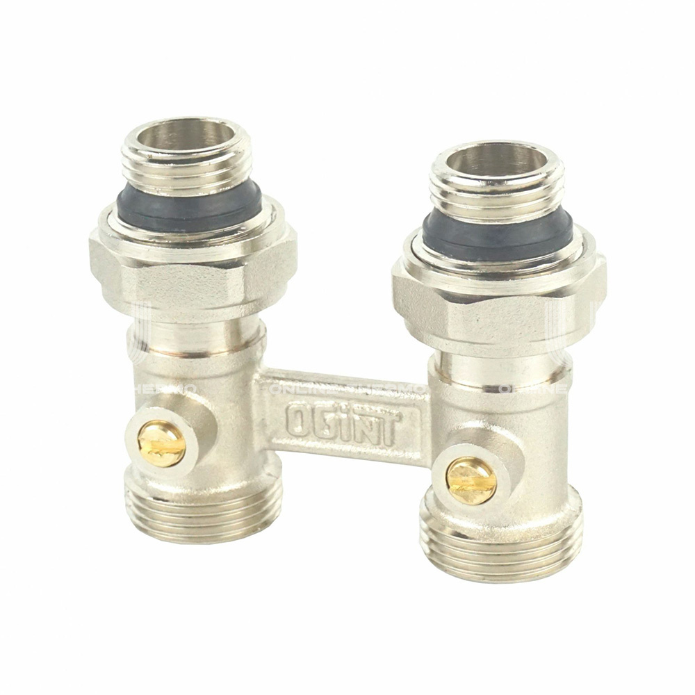 Giacomini узел нижнего подключения Узел нижнего подключения Ogint 1/2"х3/4" ЕК НР, прямой, для двухтрубных систем к