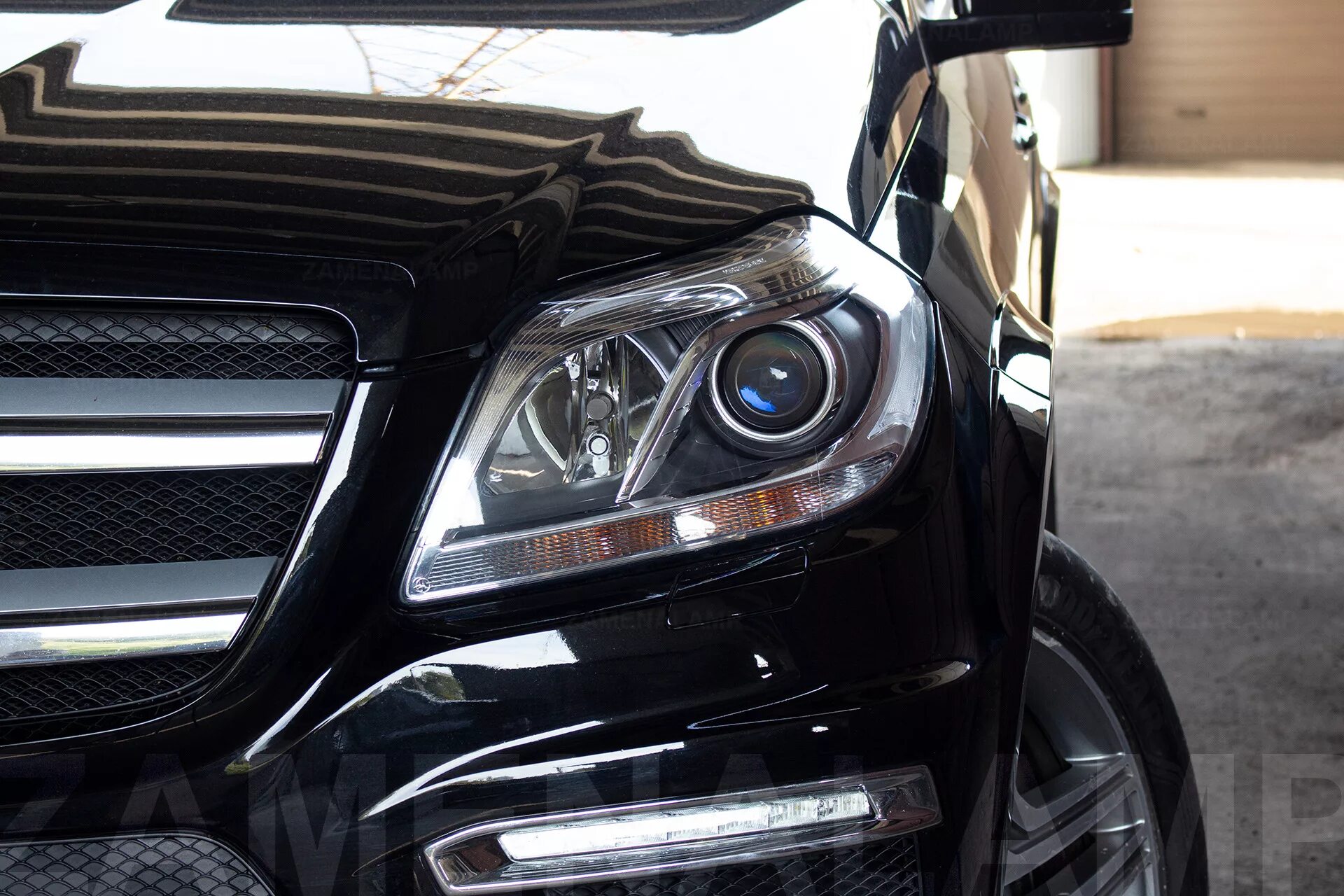 Gl фары тюнинг MERCEDES-BENZ GL X166 замена штатных линз на Hella 5 Blue - ZAMENALAMP на DRIVE2