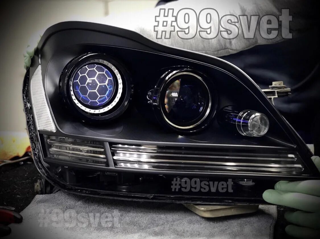 Gl фары тюнинг Mercedes GL164 Тюнинг фар, линзы, покрас, броня - 99svet на DRIVE2
