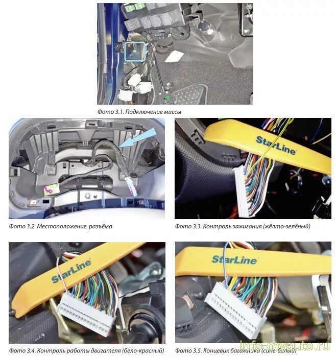 Glk 2009 года точки подключения Точки подключения сигнализации на Chery Tiggo 3