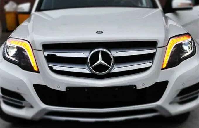 Glk фары тюнинг MERCEDES-BENZ GLK 2013 светодиодные дневные светофоры, модифицированный автомоби