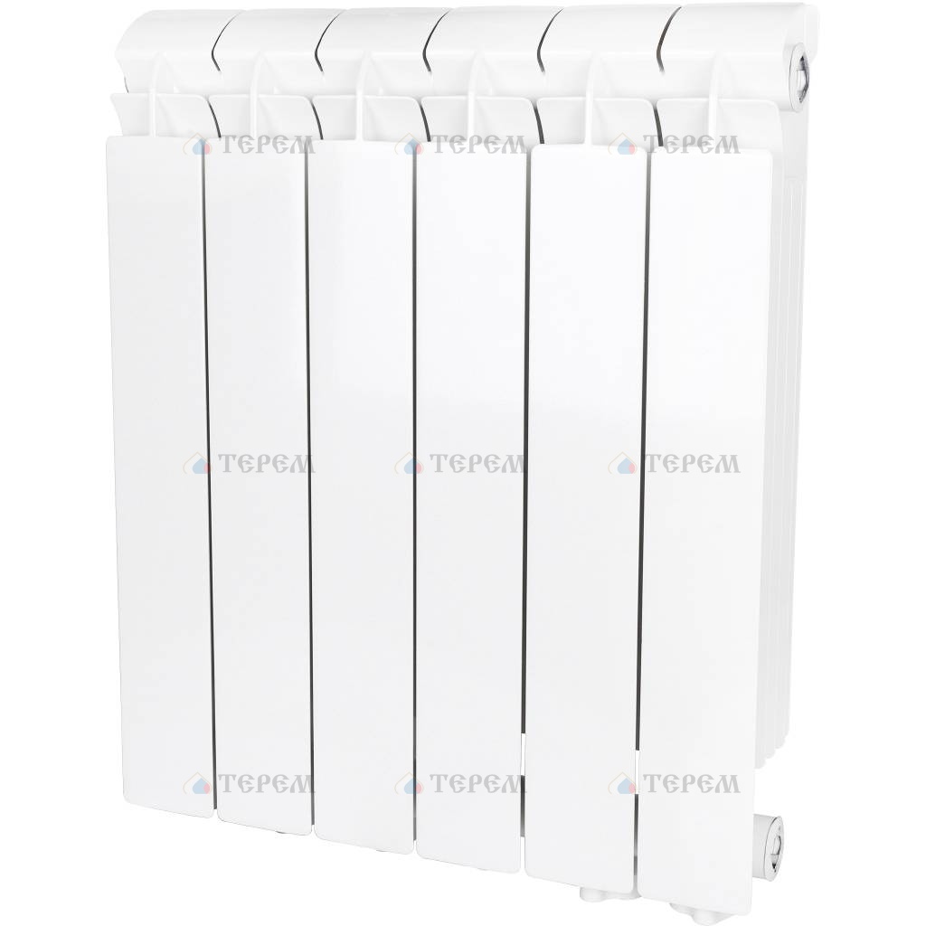 Global нижнее подключение Global VOX- R 500 6 секций радиатор алюминиевый нижнее правое подключение (белый