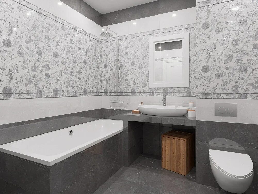 Global tile плитка фото Купить Панно настенное (комплект из 2 шт.) Global Tile Genevieve Серый 01 50x60 