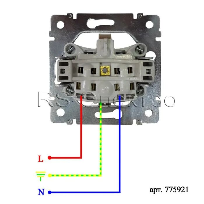 Glossa розетка схема подключения Схема подключения двойной розетки наружной