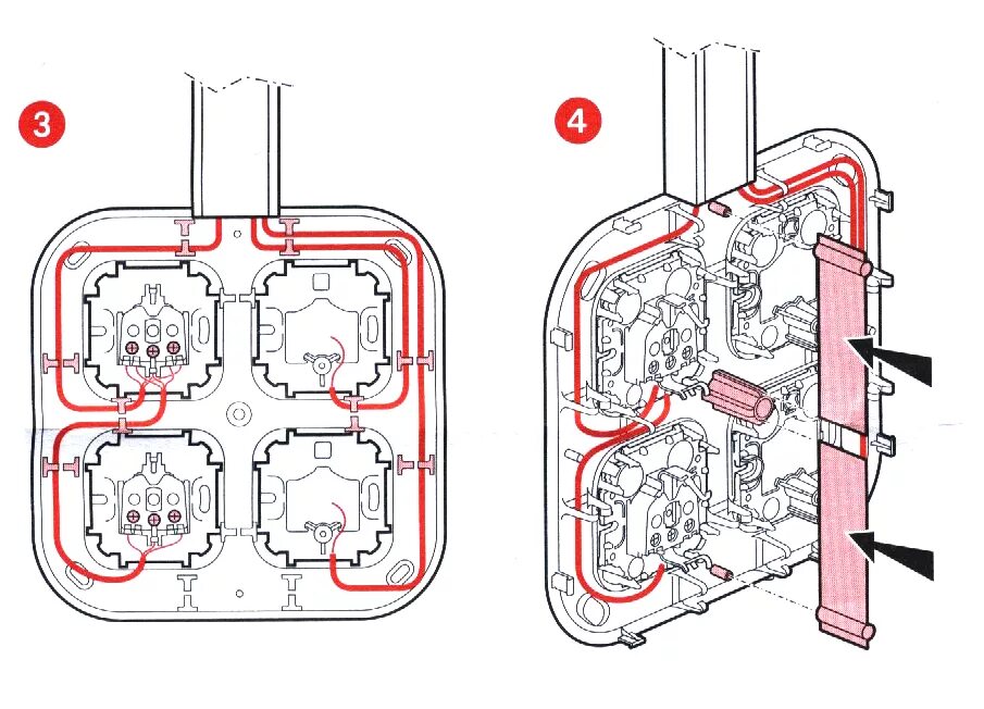 Glossa розетка схема подключения Схема подключения четырехместной розетки этюд