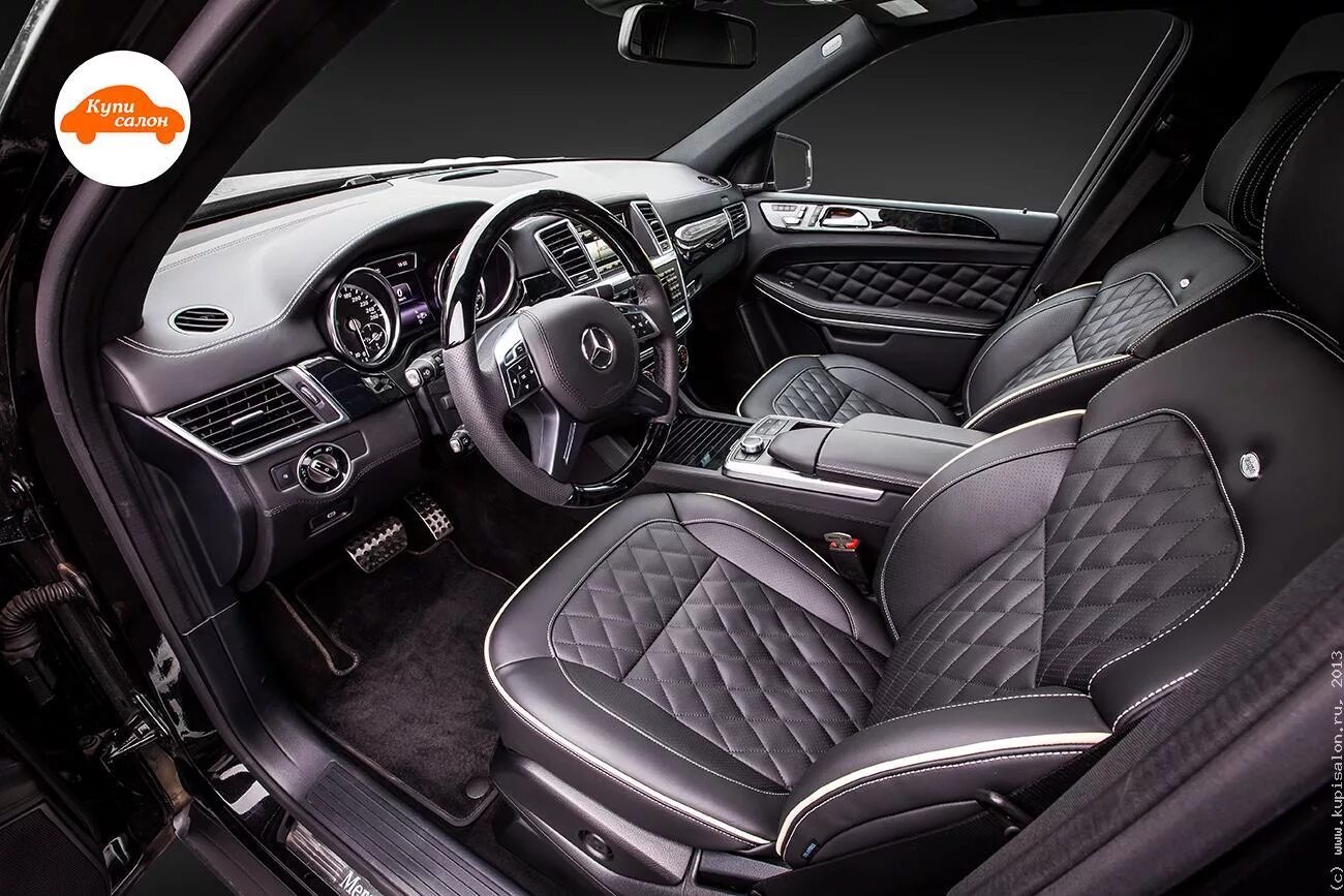 Gls 166 тюнинг салона Перетяжка салона автомобиля кожей Mercedes-Benz GL