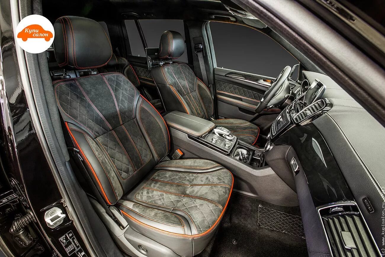 Gls 166 тюнинг салона Перетяжка салона автомобиля кожей Mercedes-Benz GLS (GL)
