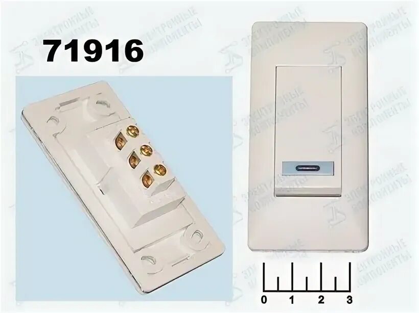 Gls выключатель мебельный схема подключения Выключатель 250/10 BHC1-10/G04511 белый врезной SC-002 купить в розницу и оптом