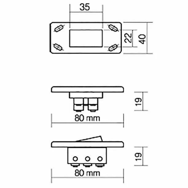 Gls выключатель мебельный схема подключения Выключатель мебельный врезной GLS 80х40 мм белый (1 ед.) - купить в интернет-маг