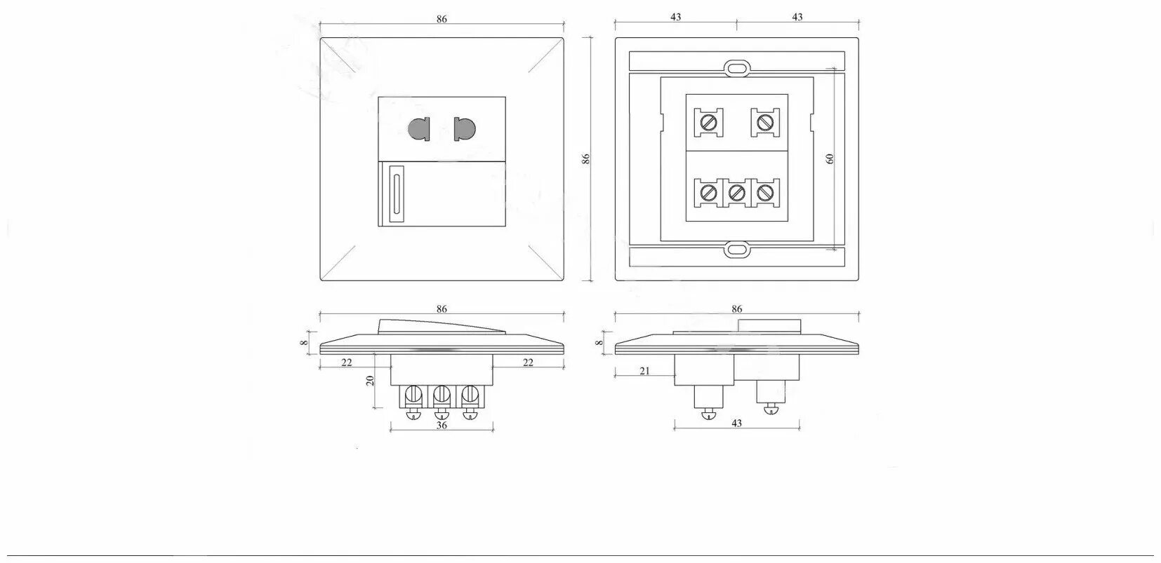 Gls выключатель мебельный схема подключения Выключатель мебельный врезной с розеткой 007 G01340 11.102.05.011, кнопка выключ