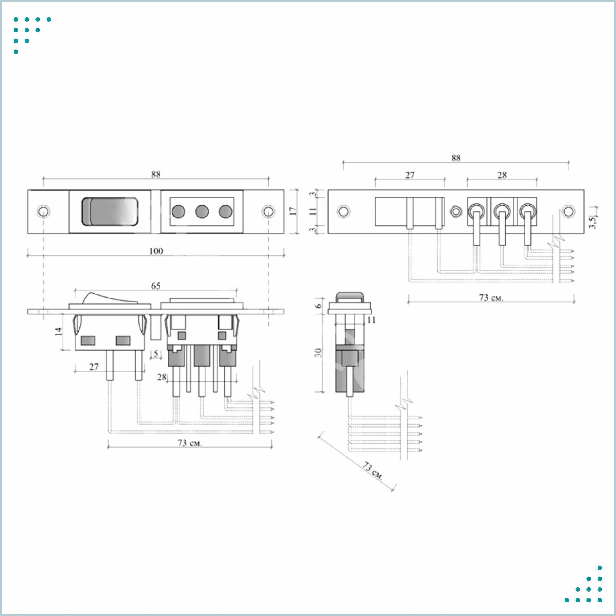 Gls выключатель мебельный схема подключения Выключатель с розеткой мебельный 303-2, белый - купить в интернет-магазине по ни