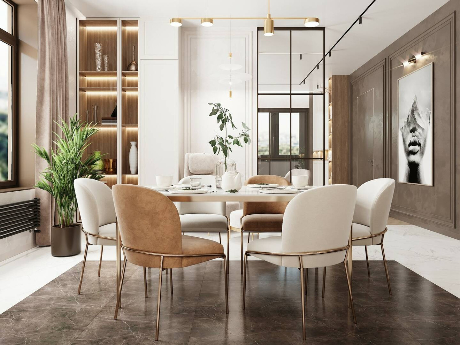 Gm interior дизайн студия Кухня и столовая в стиле - Проект квартиры в Замоскворечье