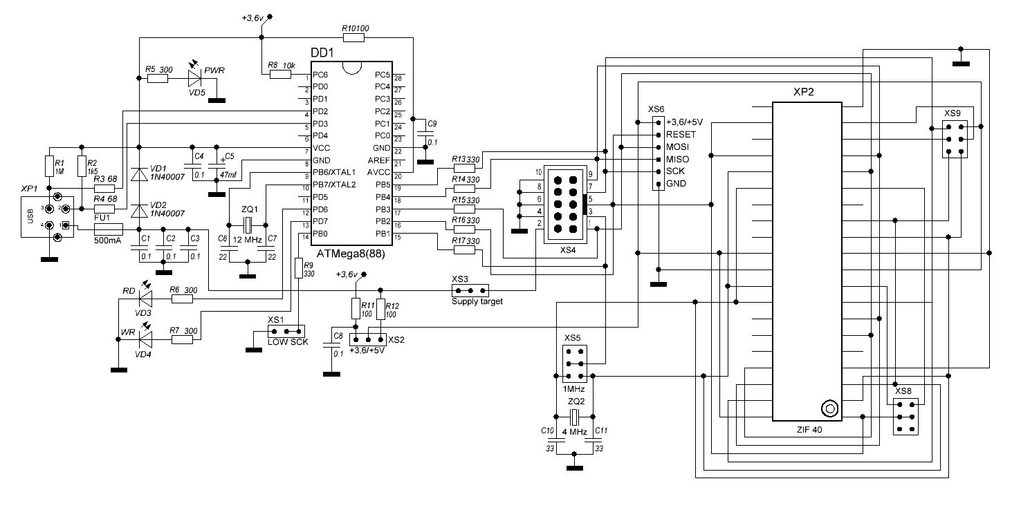 Gm328a схема принципиальная электрическая Счетчик импульсов на avr - Устройство микроконтроллера AVR.
