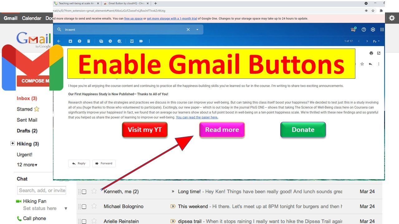 Gmail облако фото How to enable Gmail Button Link URL add button for Link URL in gmail - YouTube