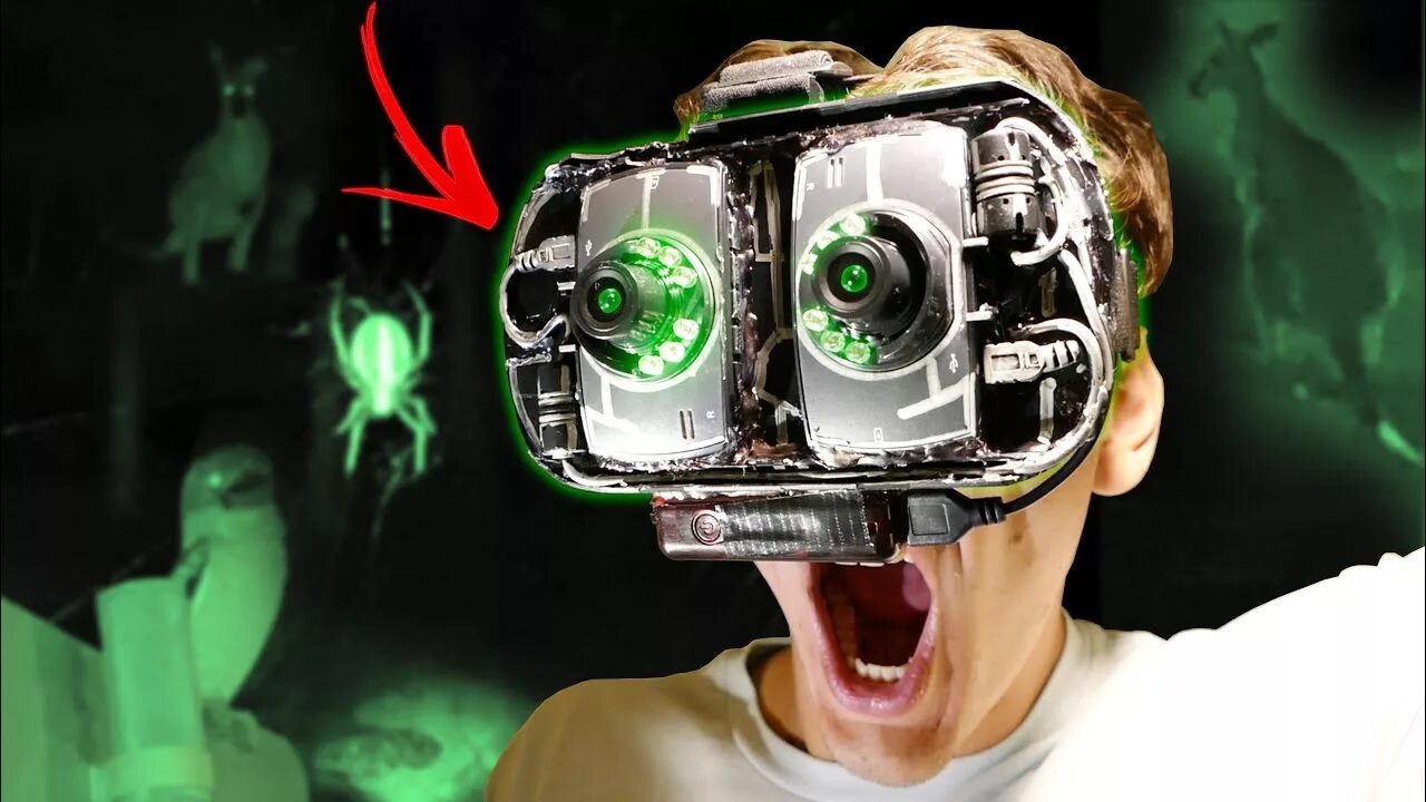 Goggles 2 подключение How To Make Cheap SPY NIGHT VISION GOGGLES - ft. CRAZY AUSTRALIAN ANIMALS - YouT