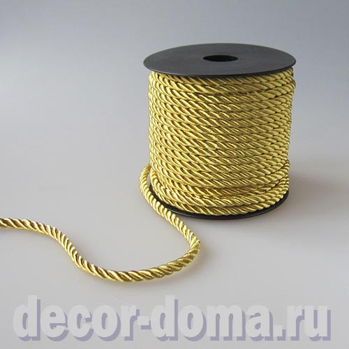 Gold шнур площадь маркина 5 фото Шнур 5 мм витой блестящий, 25 м, цвет золотой, купить, заказать с доставкой